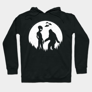 Alien And Bigfoot Hoodie